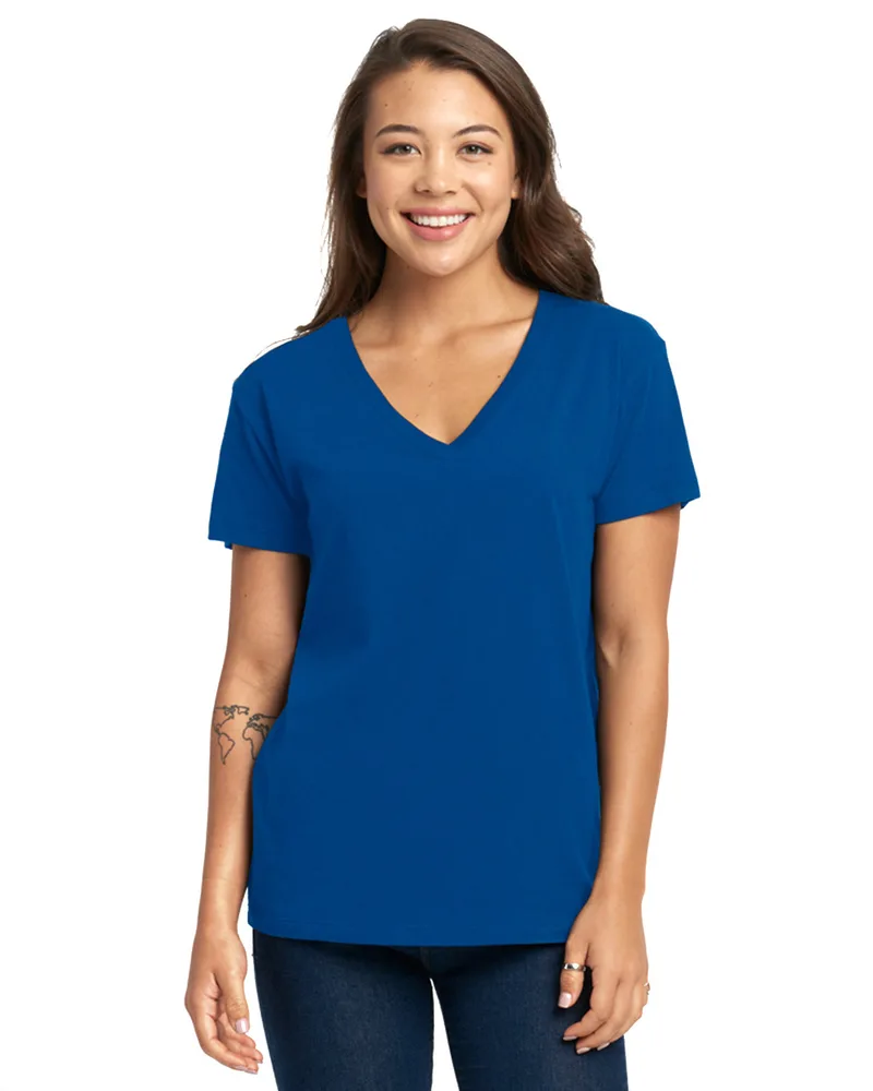 NEXT LEVEL APPAREL Ladies' Relaxed V-Neck T-Shirt view 4