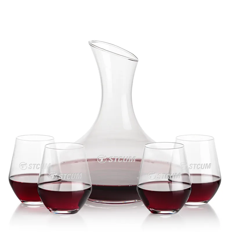 Carafe Stemless Set, Reina Set, Carafe & 4 Stemless