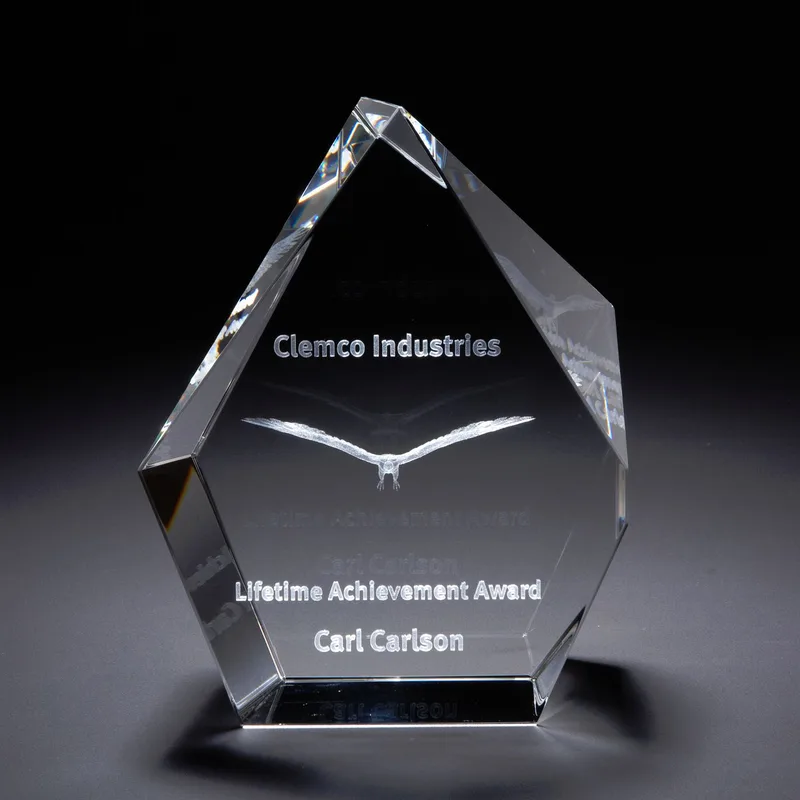 3D Crystal Maximo Large Award view 2