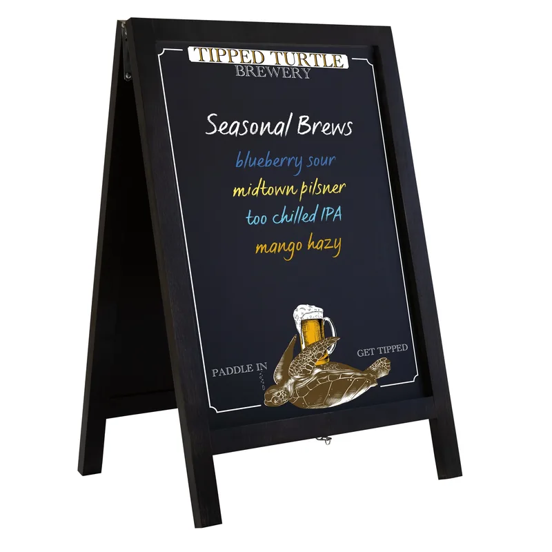 32" Deluxe Wood A-Frame Imprinted Chalkboard Kit view 2