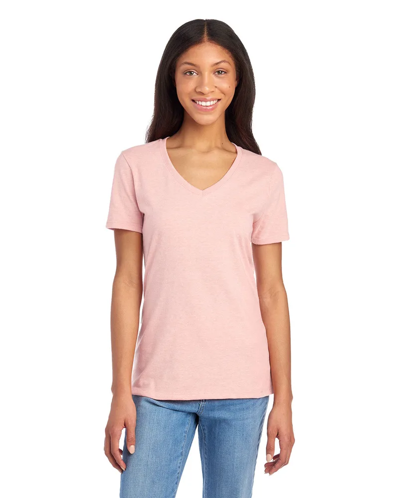 Jerzees Ladies' Premium Blend V-Neck T-Shirt view 2