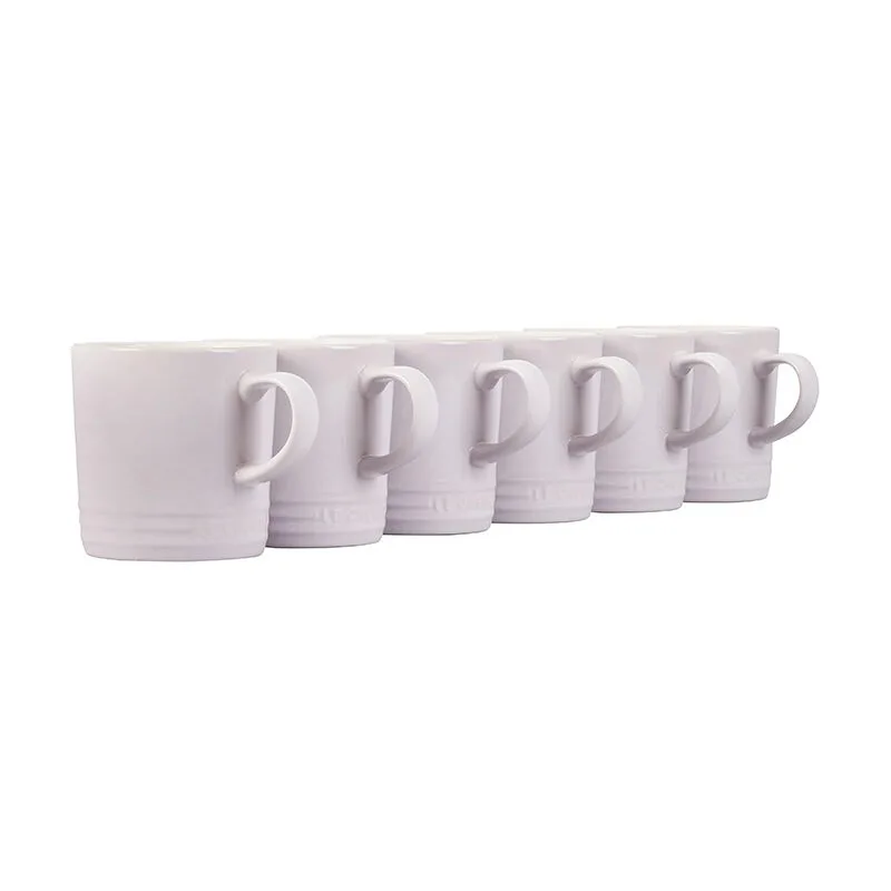Le Creuset 6Pc Stoneware London Mug Set White