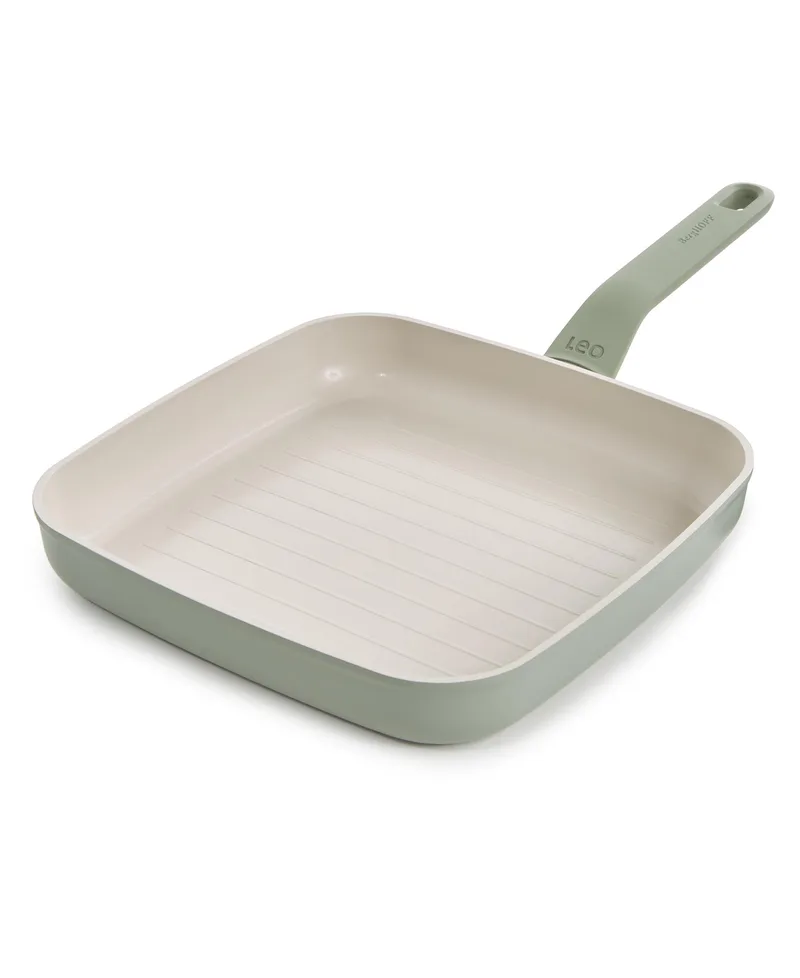 BergHoff Leo Balance Ns Ceramic Grill Pan 10", Recycled Aluminum, Sage