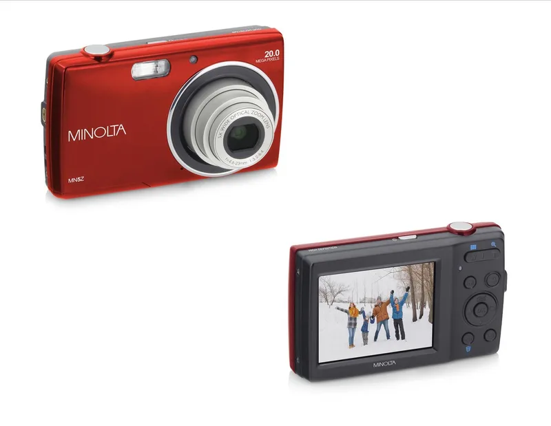 Minolta® 20Mp HD Camera w/5x Zoom (Red)