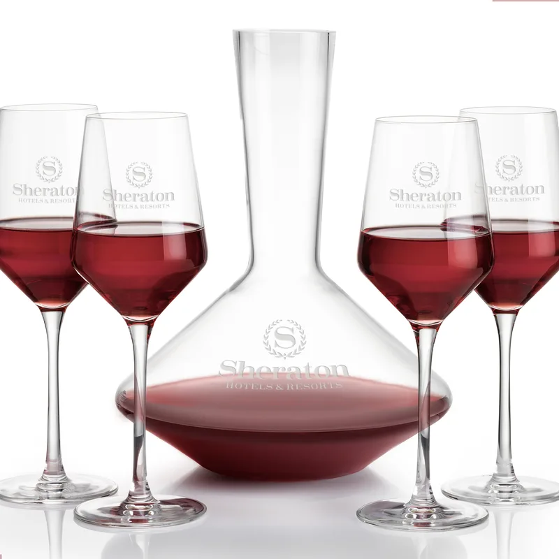 Tucson Stemmed Set, Clear, Carafe & 4 Wine