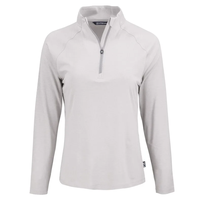 Cutter & Buck Coastline Recycled Double Peached Womens Quarter Zip Pullover view 5
