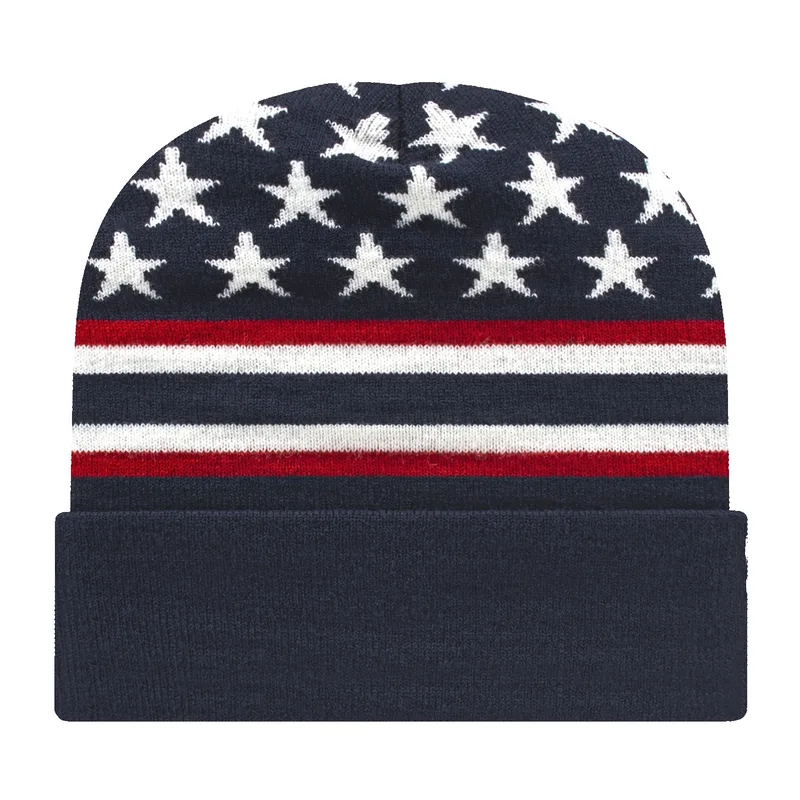 Flag Knit Cap with Cuff view 2