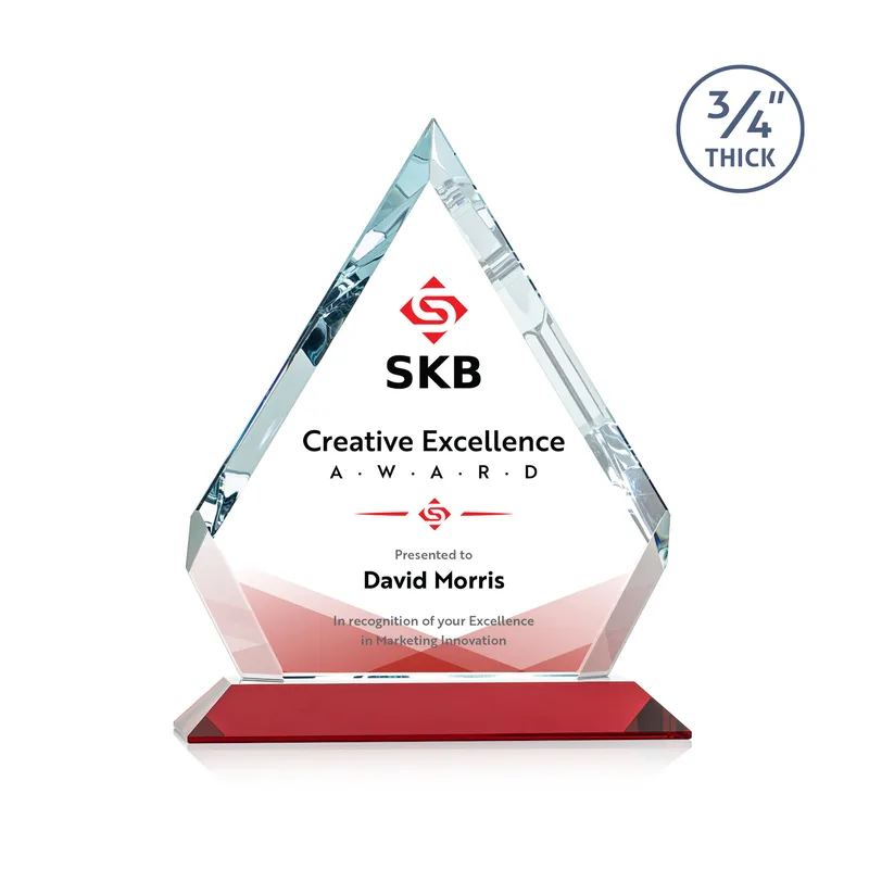 VividPrint™, Standard base, Red, 7" x 8.75" x 3"