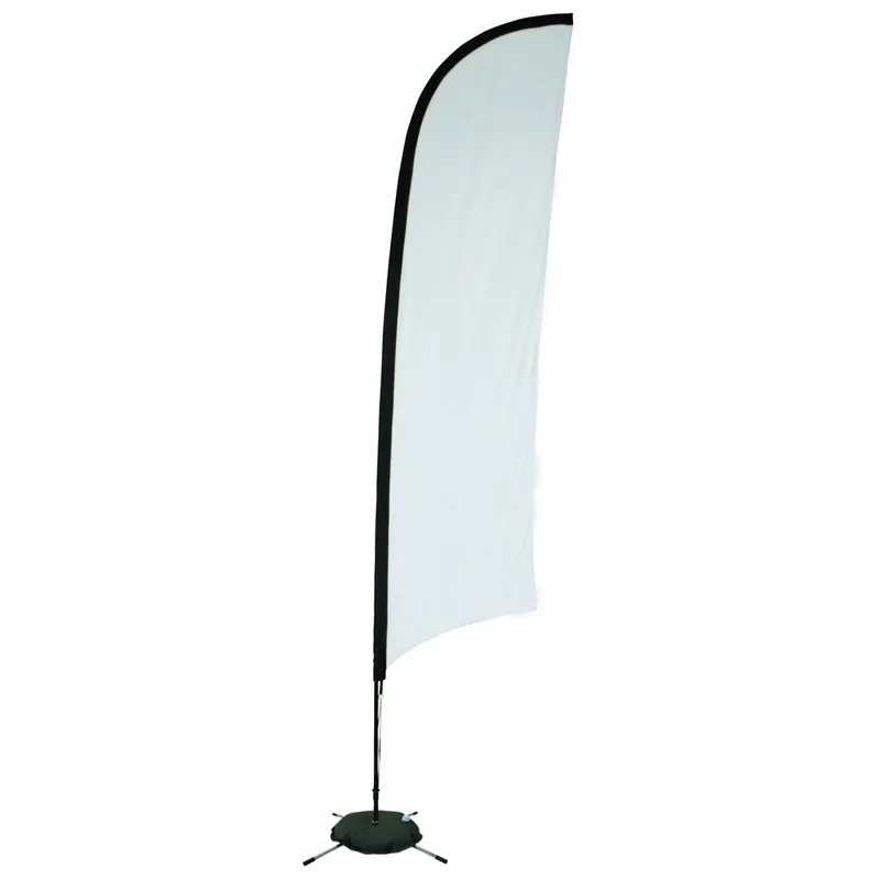 13' Premium Razor Sail Sign Flag, 1-Sided, Scissor Base view 2