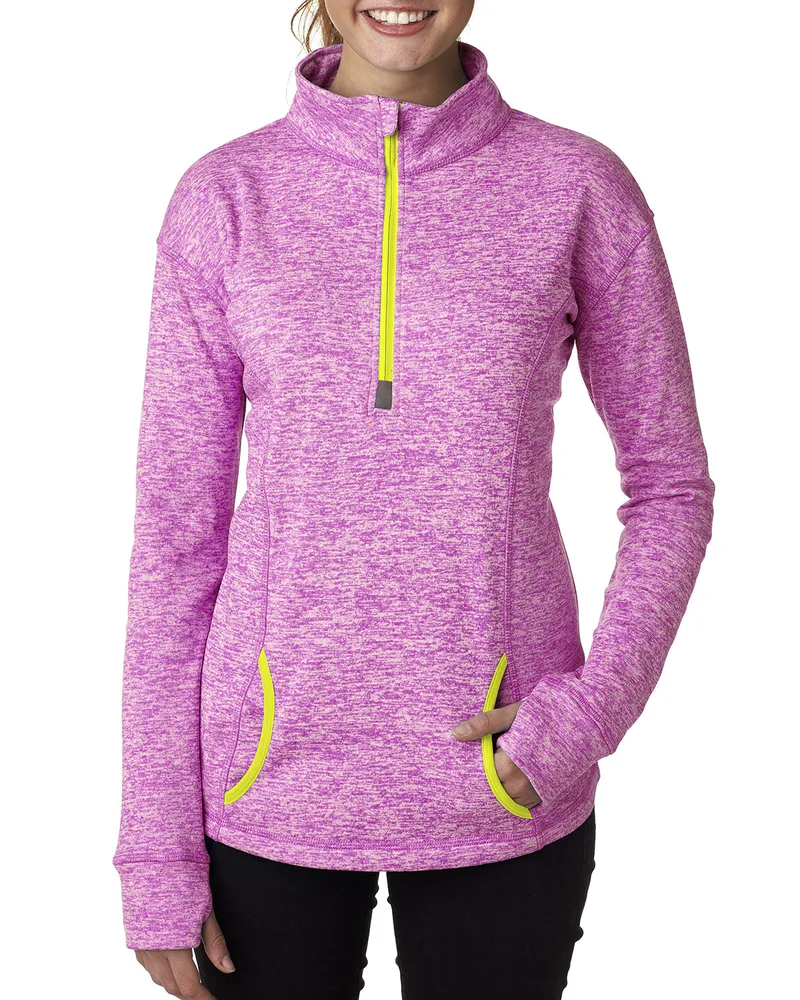J AMERICA Ladies' Cosmic Fleece Quarter-Zip view 4