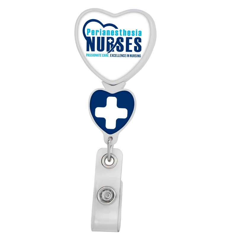 Double Up Heart Retractable Badge Reel view 7