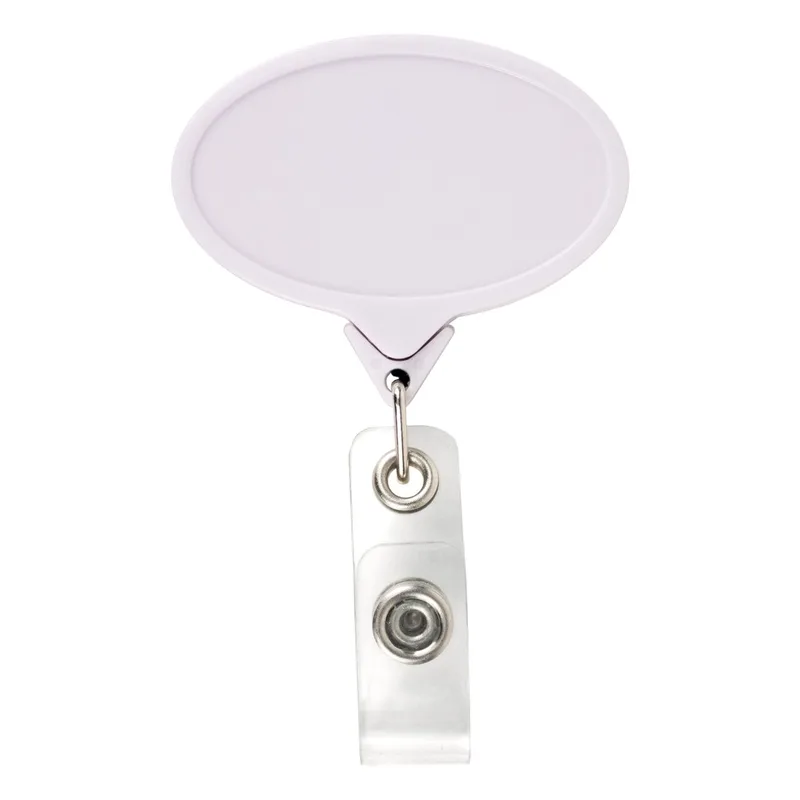 Jumbo Oval Retractable Badge Reel, solid color view 2