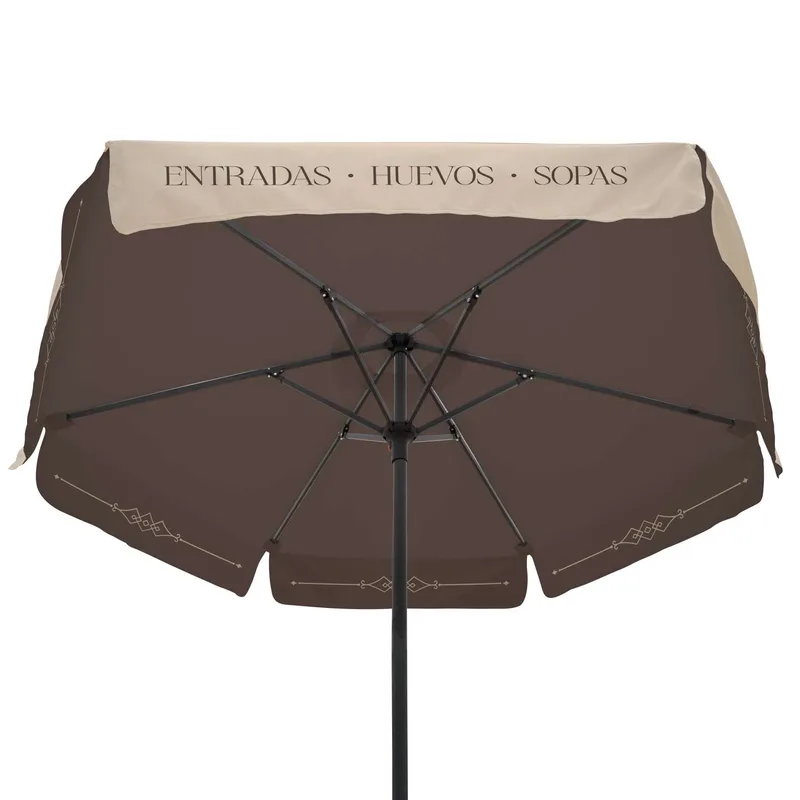7' Steel Market Umbrella Double-Sided Dye Sub Kit w/ Valance view 3
