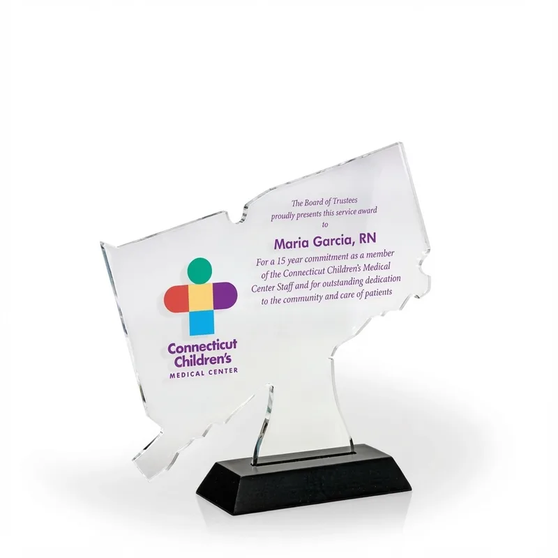 Connecticut Award with Black Wood Base view 4