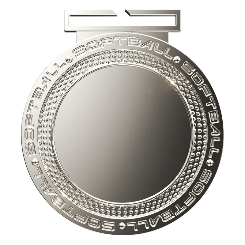 Dual Plated Softball Medallions 3" view 2