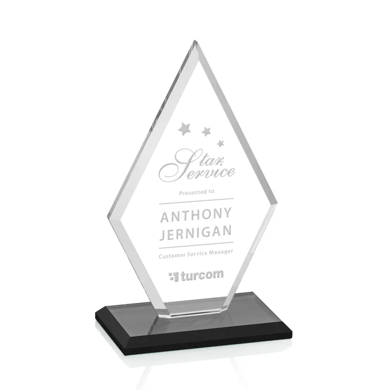 Deep Etch, Black, 4" x 6.875" x 3"