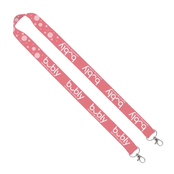 IMPORT Rush 1" Dye-Sublimated 2-Ended Lanyard with Dual Sewn Silver Metal Crimp & Split-Ring view 4