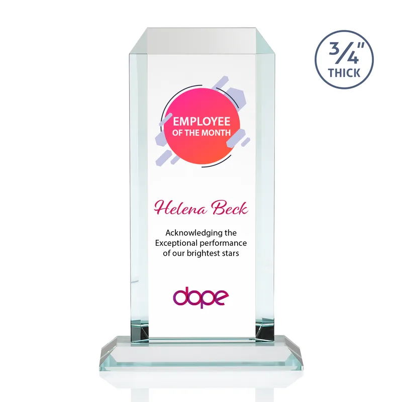 VividPrint™, Standard base, Clear, 7" x 11.75" x 3"