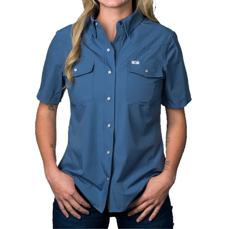 Women's Ferrell® Short Sleeve Snap Shirt view 3