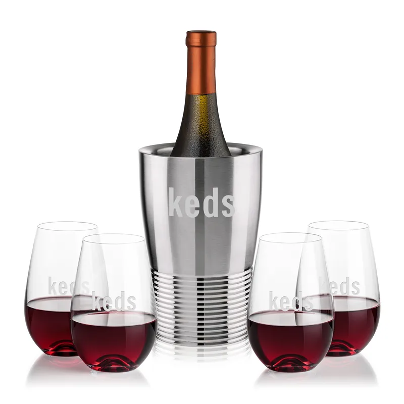 Wine Cooler Stemless Set, Boston Set, Set of 5