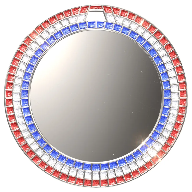Vibraprint® Bright Red, White & Blue GEM Insert Medallion (2-3/4") view 3