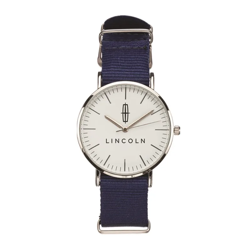Navy band/White dial