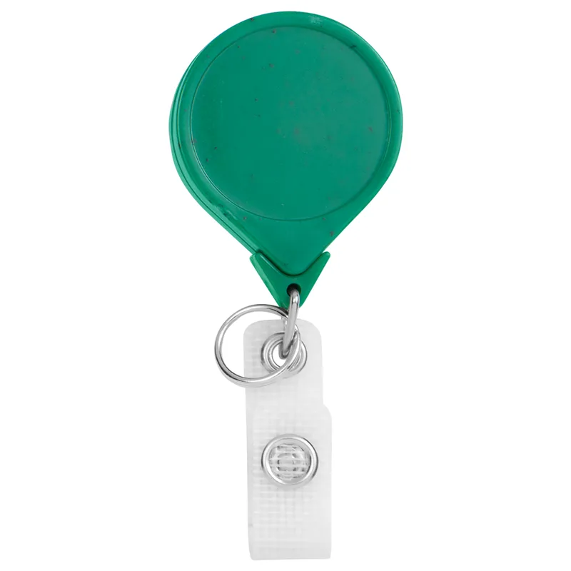 Hemp Jumbo Round Retractable Badge Reel view 2