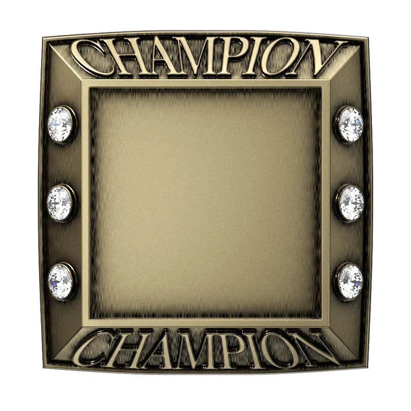 Vibraprint® Antique Torch Championship Rings view 2