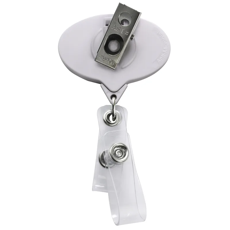 Anti-Microbial Oval 2 Strap Retractable Badge Reel view 2