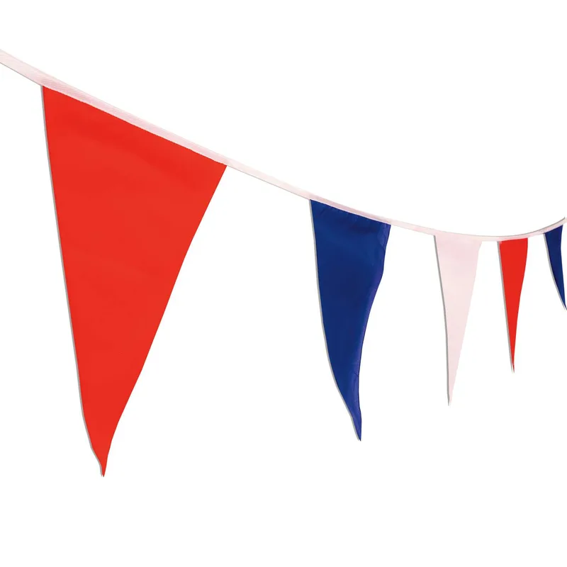60' Red, White & Blue Pennant String view 3