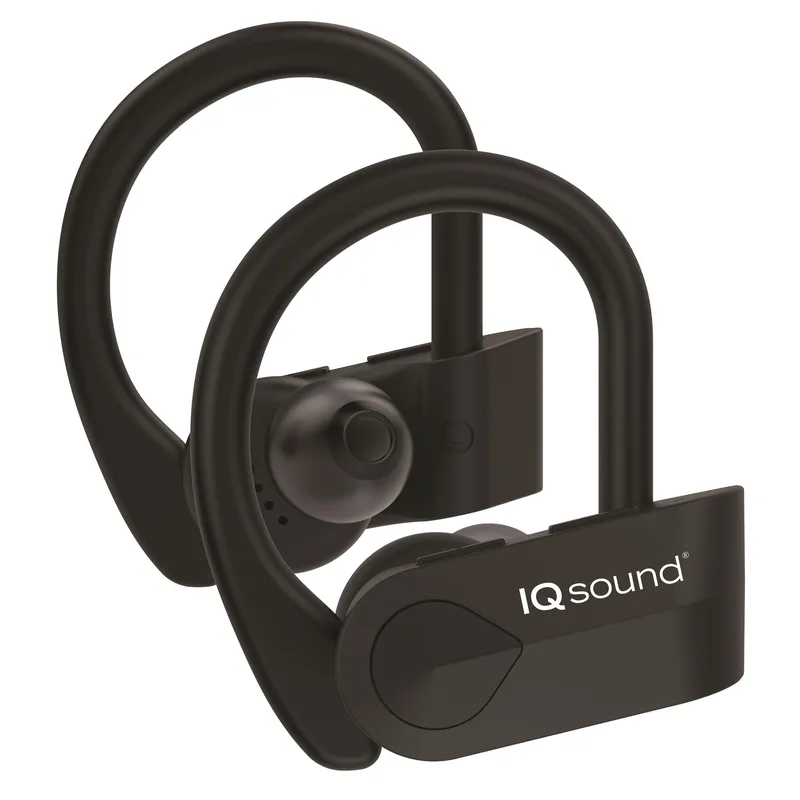 Supersonic® True Wireless Bluetooth® Sport Earbuds w/Charging Case (Black)