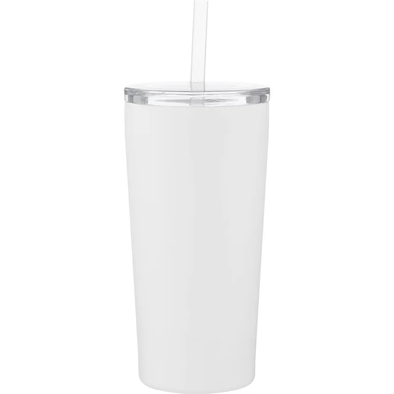 24 oz h2go Reef Travel Tumbler (Matte White) view 2