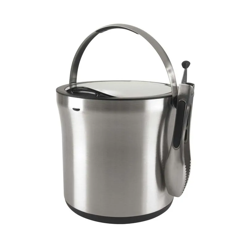 OXO Steel Ice Bucket and Tong Set view 2