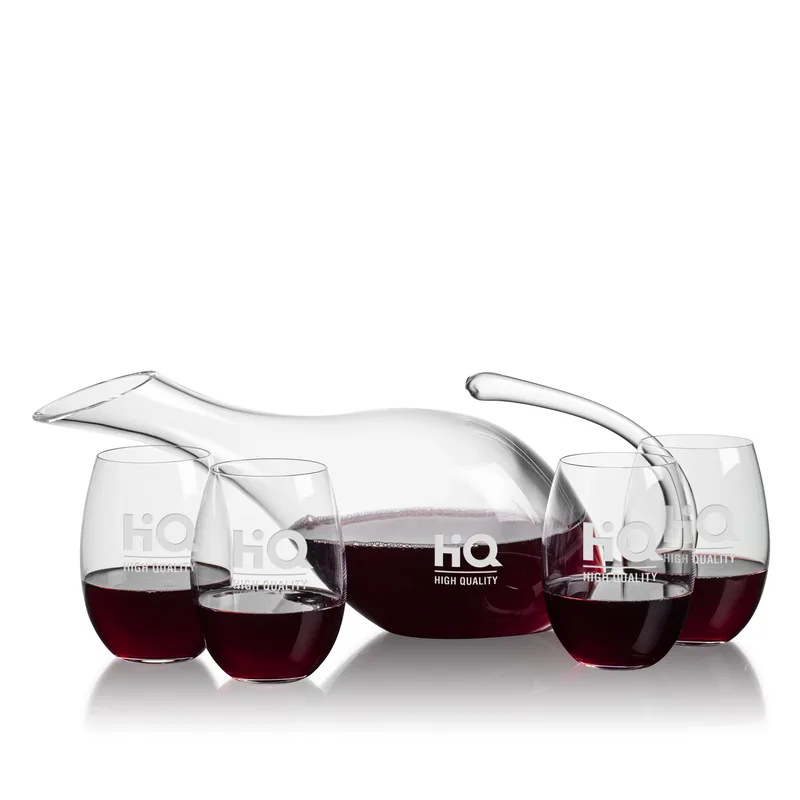 Carafe Stemless Set, Carlita Wine Set, Carafe & 4 Stemless