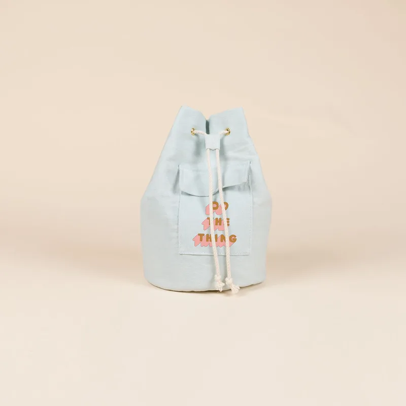 Bucket Sling Bag - Colored Canvas and Denim view 4