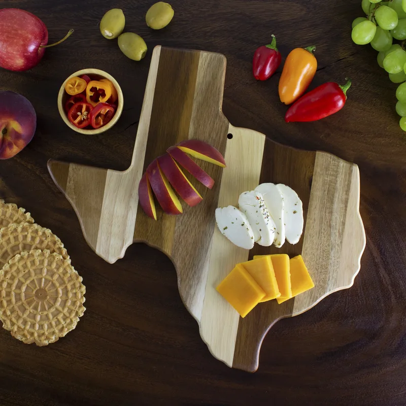 Rock & Branch® Shiplap Series Texas State Shaped Wood Serving & Cutting Board view 2