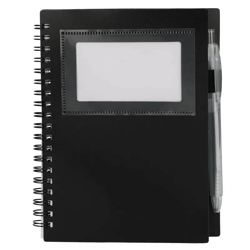 5'' x 7'' FSC® Recycled Star Spiral Notebook with Pen view 2