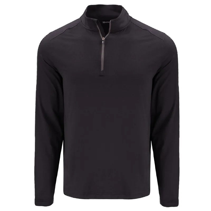 Cutter & Buck Coastline Recycled Double Peached Mens Quarter Zip Pullover view 2