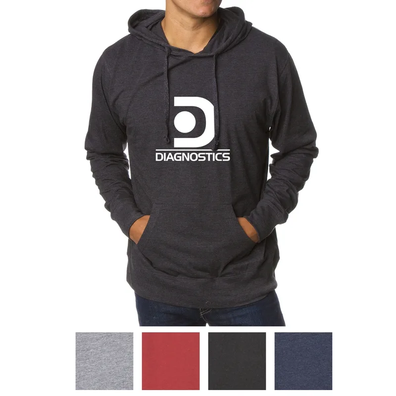 Independent Trading Company Men's Lightweight Jersey Hooded Pullover view 2