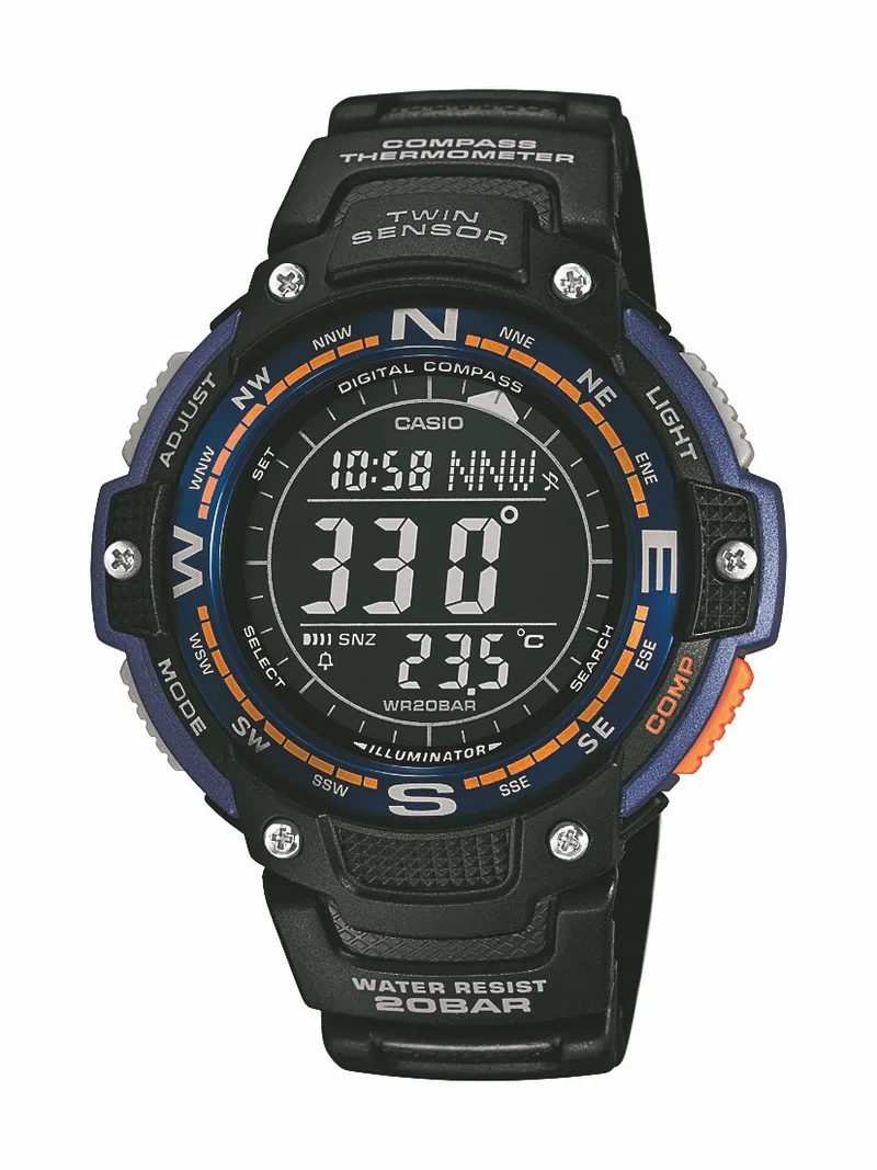 Casio Mens Twin Sensor Temperature/Compass Sport Watch Black