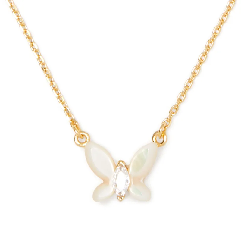 kate spade new york Social Butterfly Pendant - White Multi