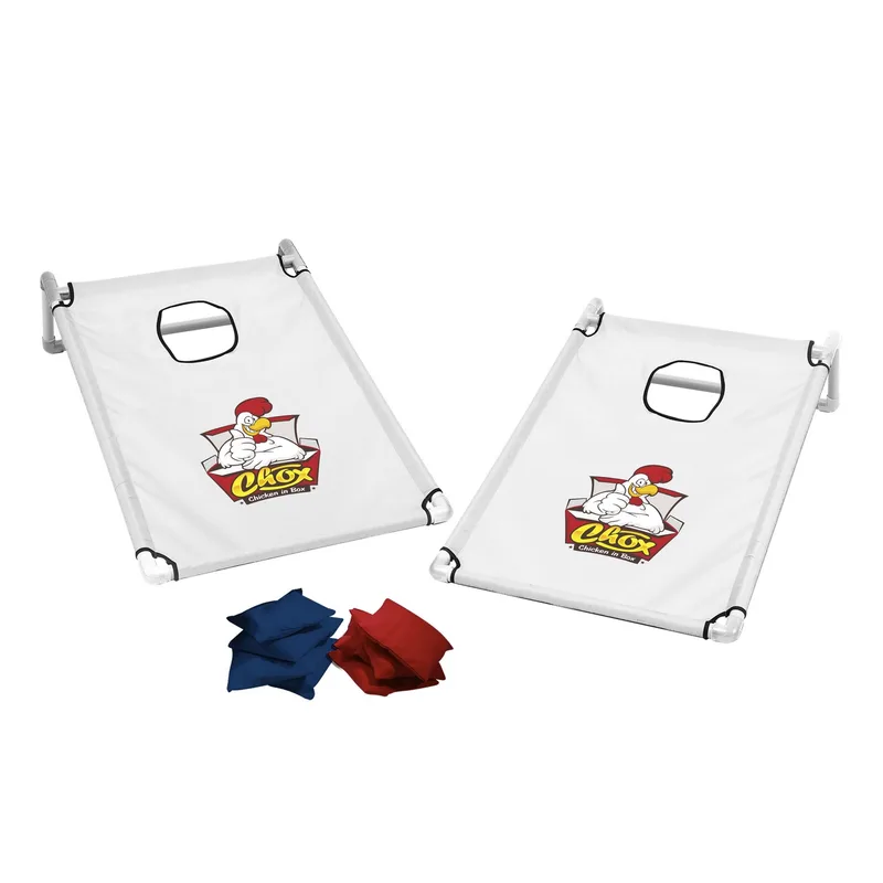 Portable Cornhole, 4 Navy & Red Bean Bags view 6