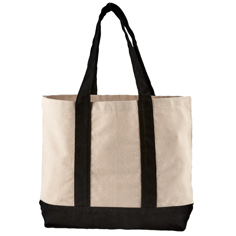 10 Oz. Newport Cotton Canvas Striped Tote Bag view 6