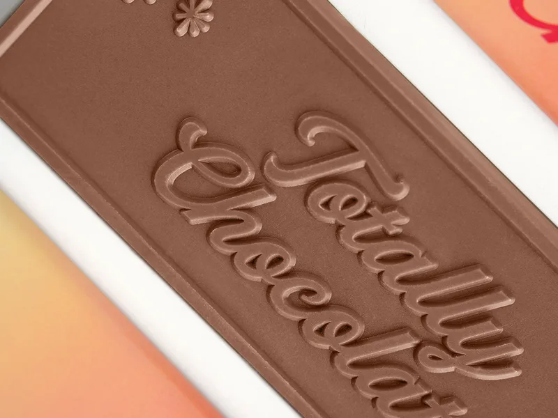 2"x 5" Brand Impact Custom Chocolate Wrapper Bar (Extra Thick) view 4