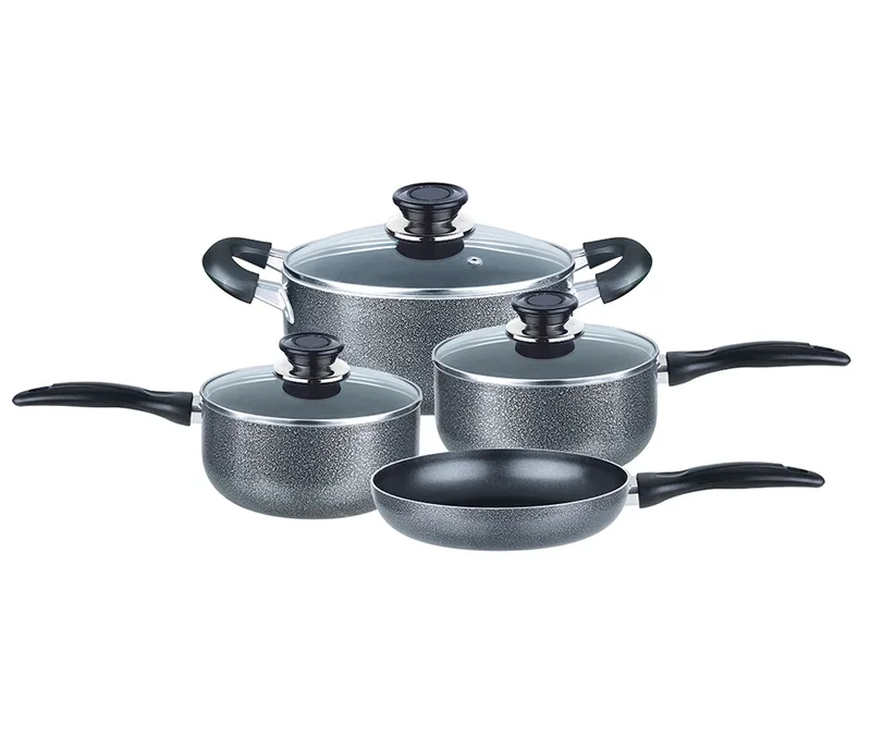 7 Piece Gray Cookware Set