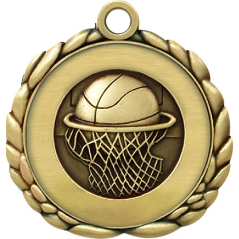Vibraprint® Basketball Quali-Craft Medallion (2-1/2") view 2