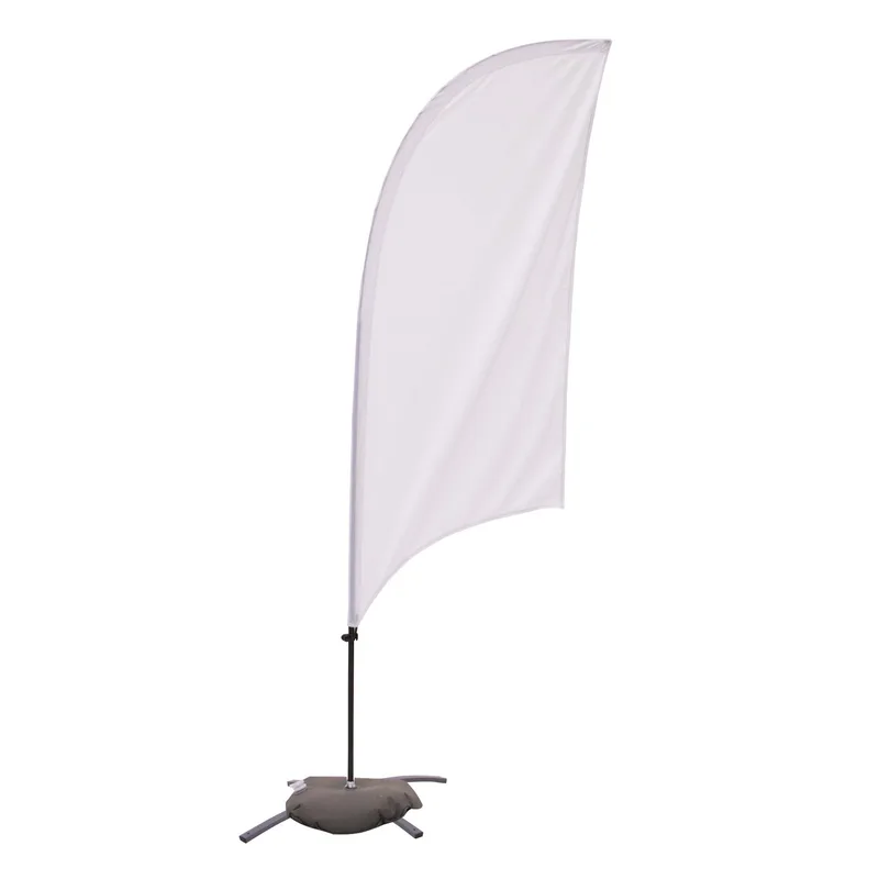 7.5' Value Razor Sail Sign Flag - 1-Sided with Cross Base view 2