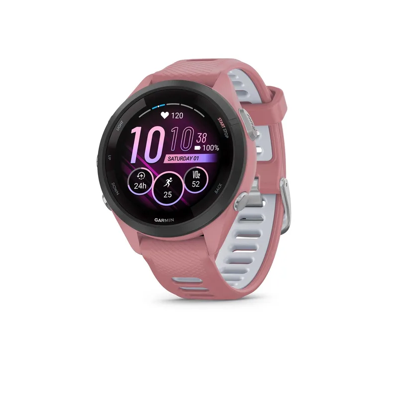 Garmin® Forerunner 265S Running Smartwatch Light Pink/Whitestone