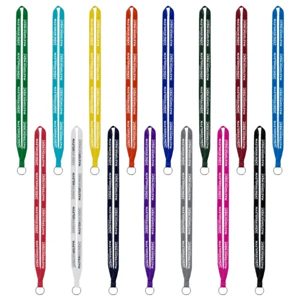 IMPORT Rush 1/2" Polyester Lanyard with Sewn Silver Metal Split-Ring view 2