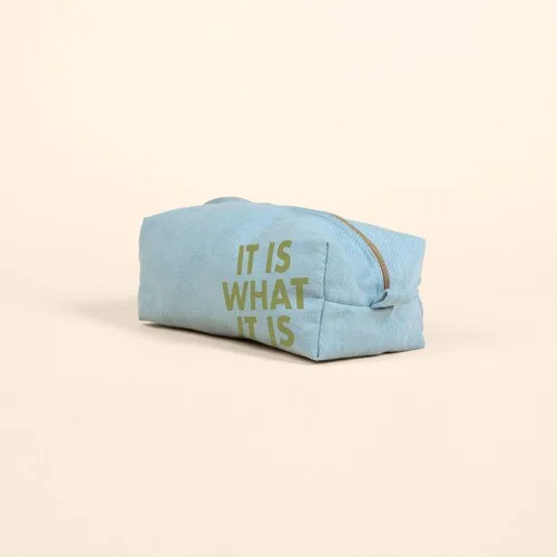 French Wash Denim Blue Logo Angle